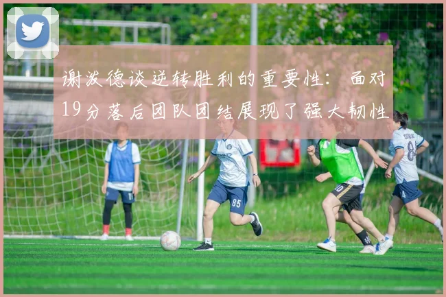 谢泼德谈逆转胜利的重要性：面对19分落后团队团结展现了强大韧性